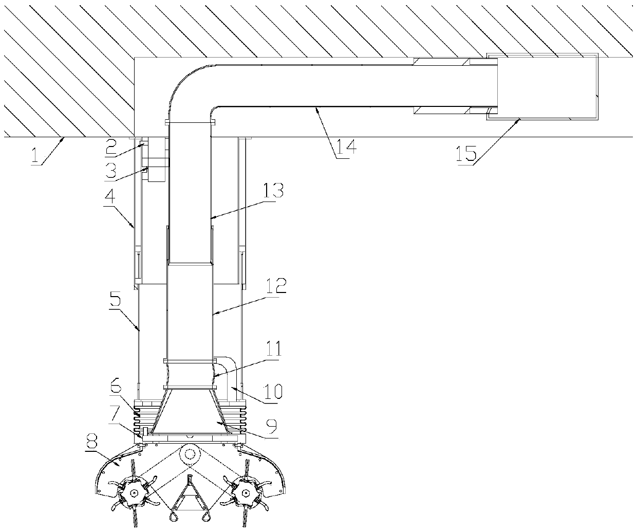 Symmetrical rotary excavating and pneumatic conveying composite sampler suitable for asteroid