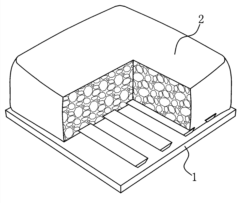 Filling member for concrete floor