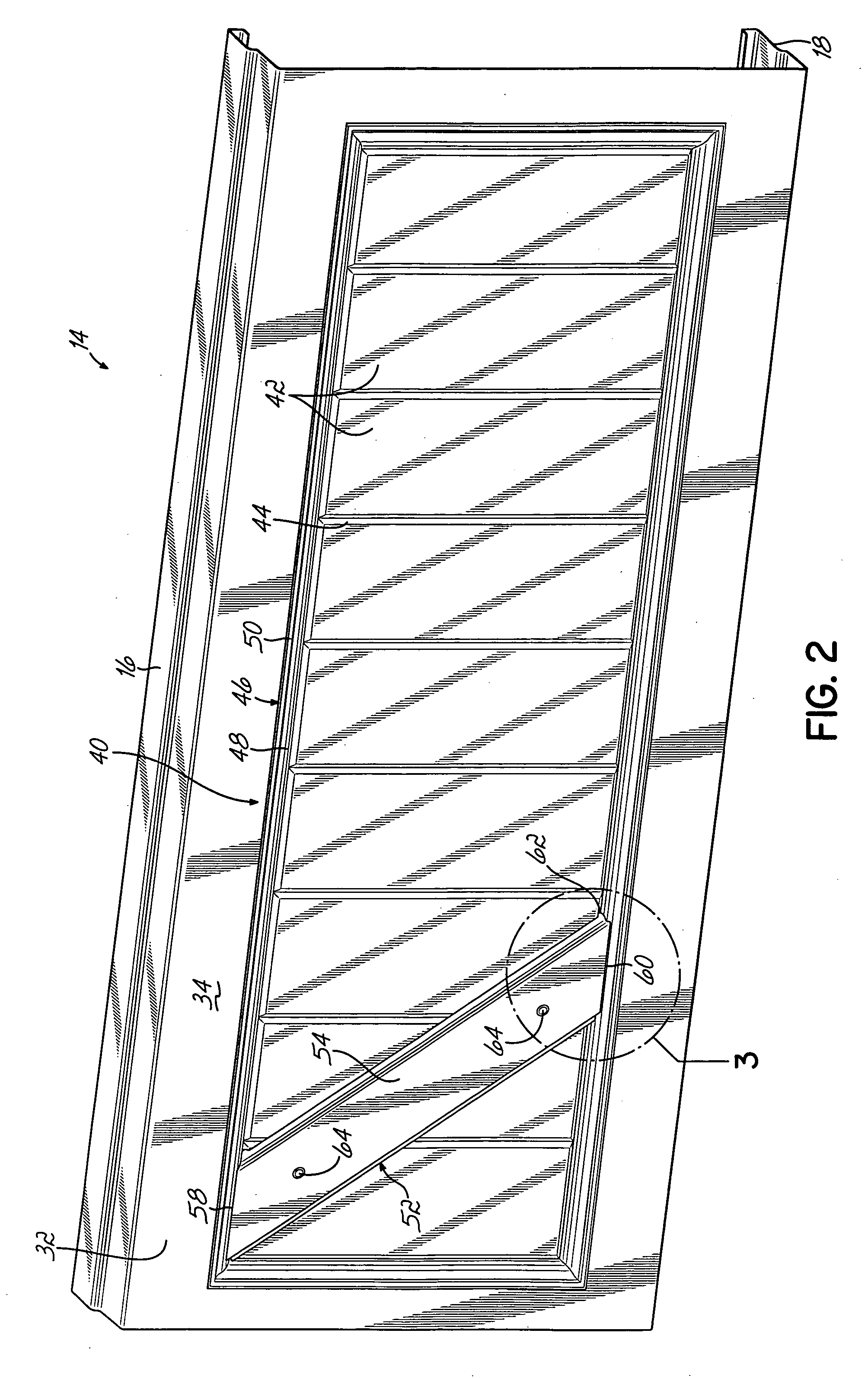 Overlay members for sectional overhead door panels