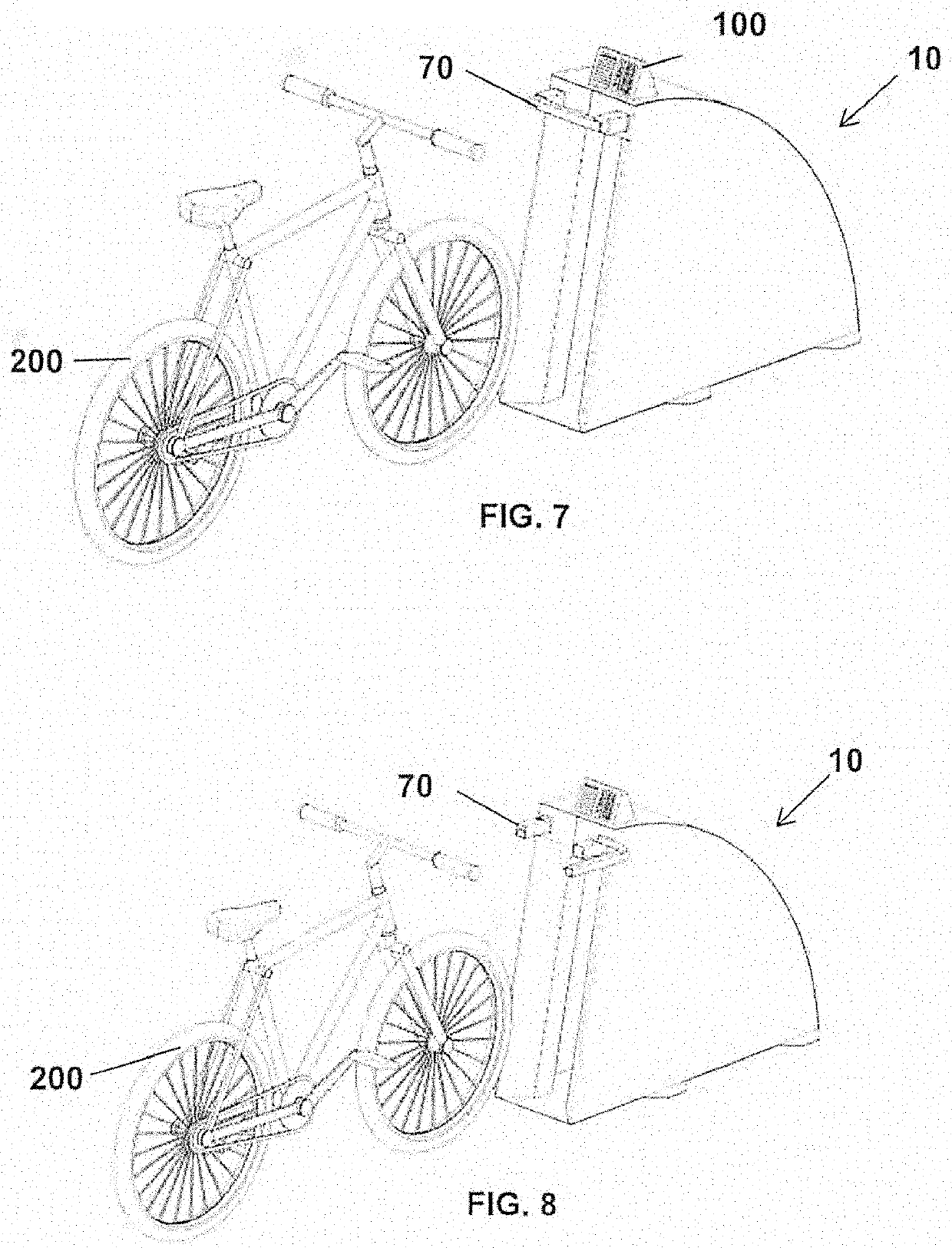 Integrated bicycle rack and lock station