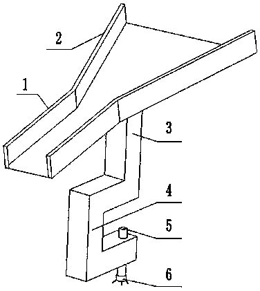 Sliding chute device for egg block split charging