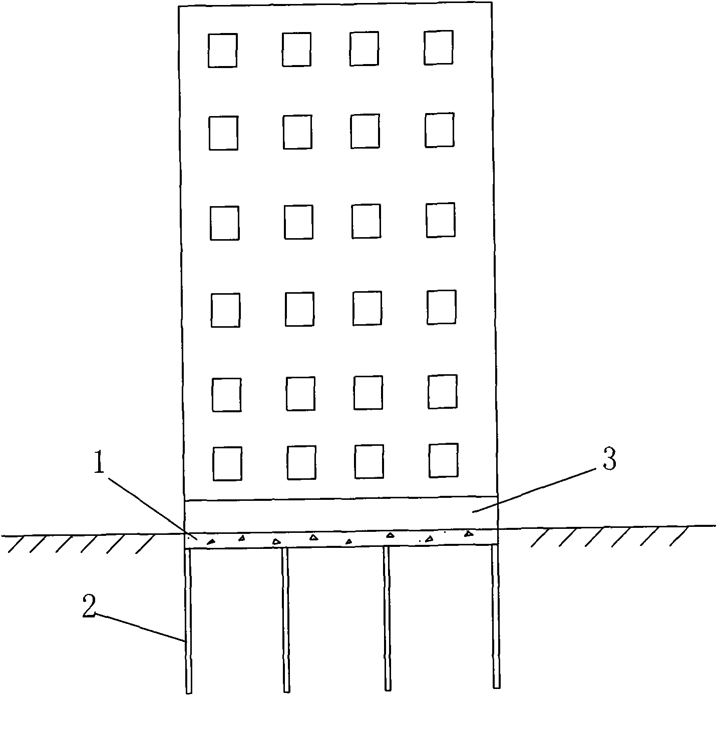 Method for constructing underground garage under old building