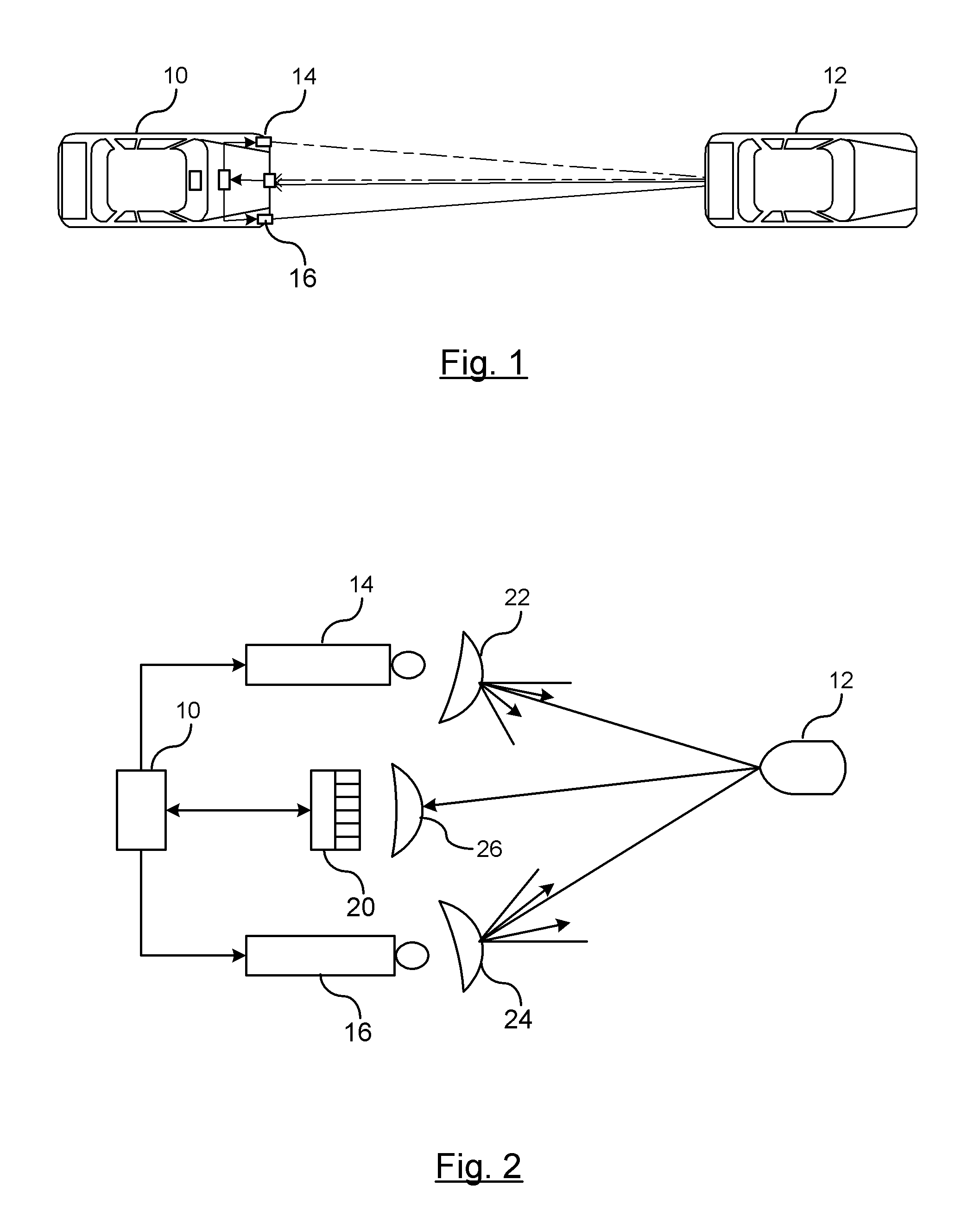 Method and Apparatus for an Object Detection System Using Two Modulated Light Sources