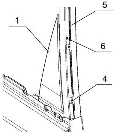 Car rear door triangle block assembly