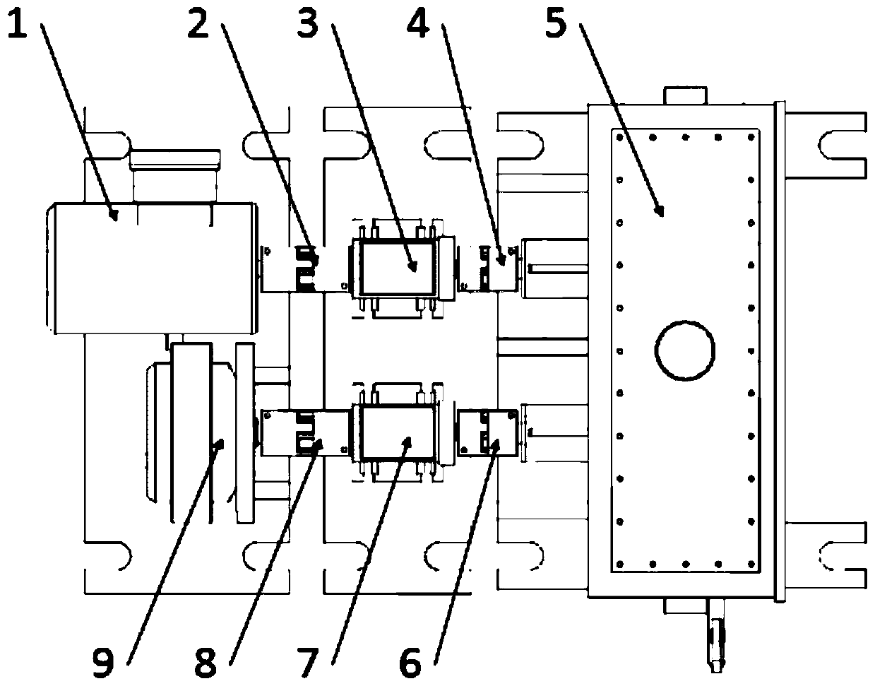 Experimental device and method for measuring gear oil stirring loss in oil immersion lubrication state