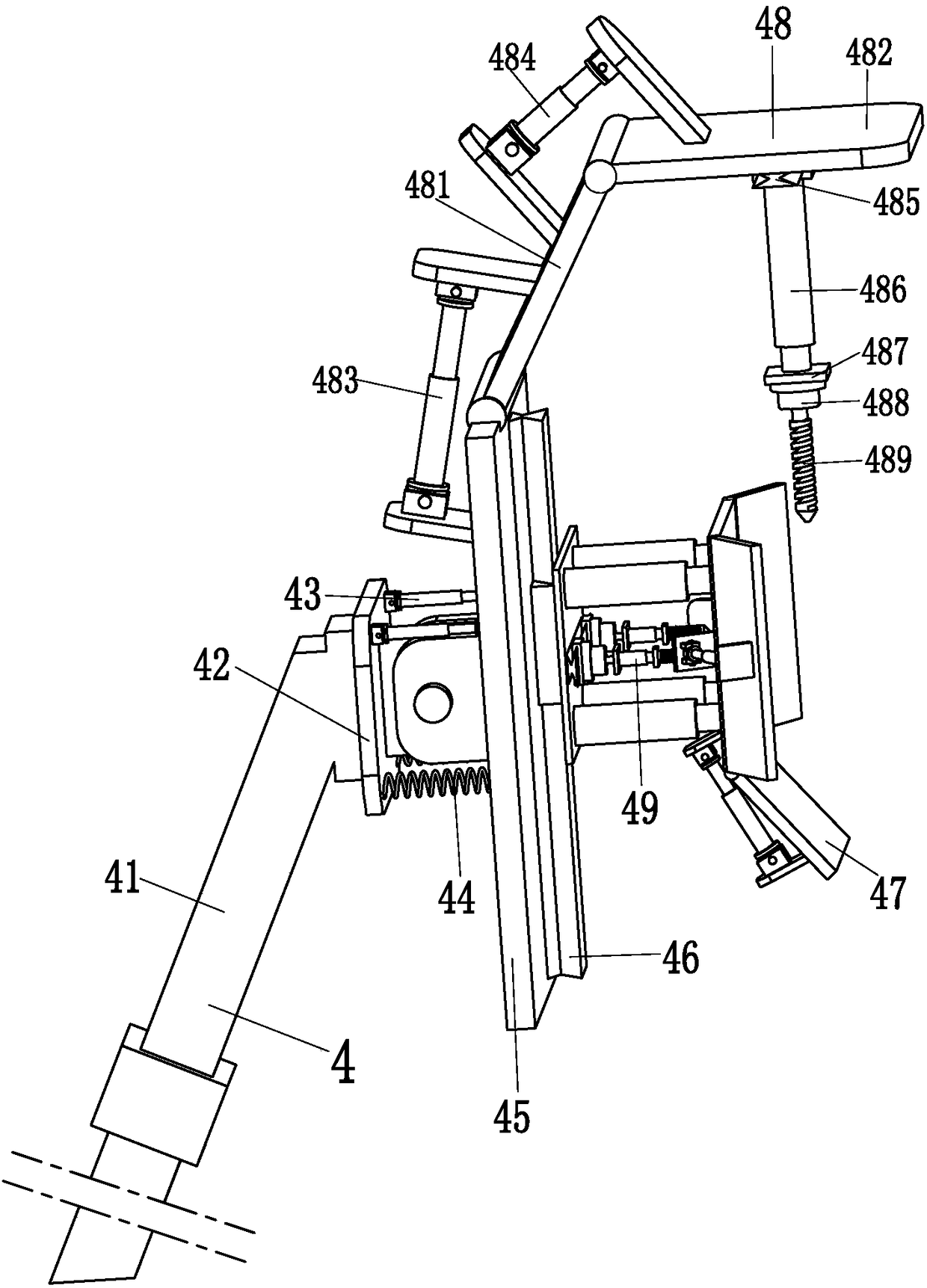 Municipal road pavement drainage construction machine capable of excavating ecological concrete slope surface