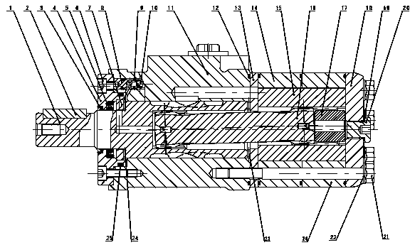 Large-displacement integrated rotor and stator pair cycloid hydraulic motor