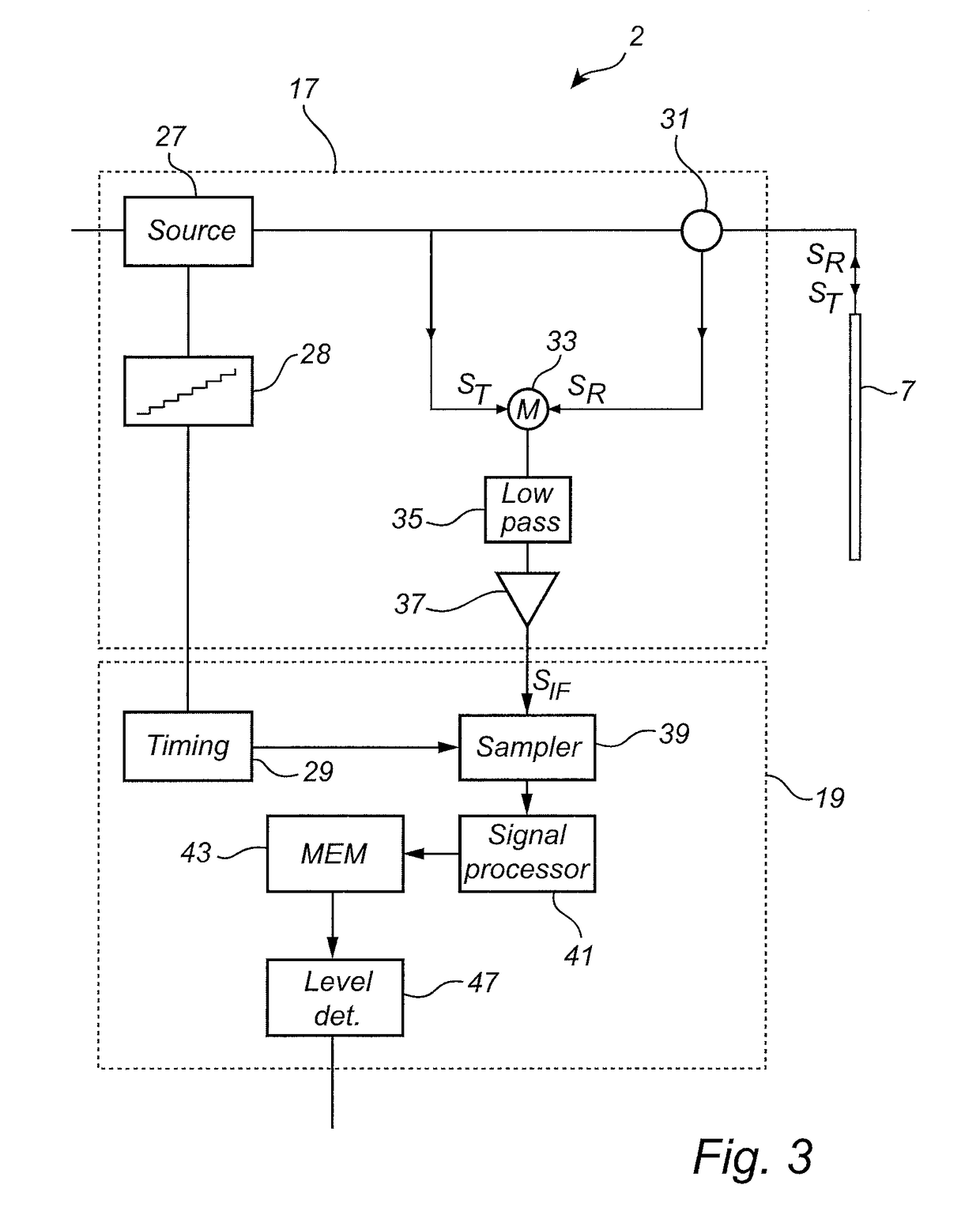 Guided wave radar level gauge system with grounded probe