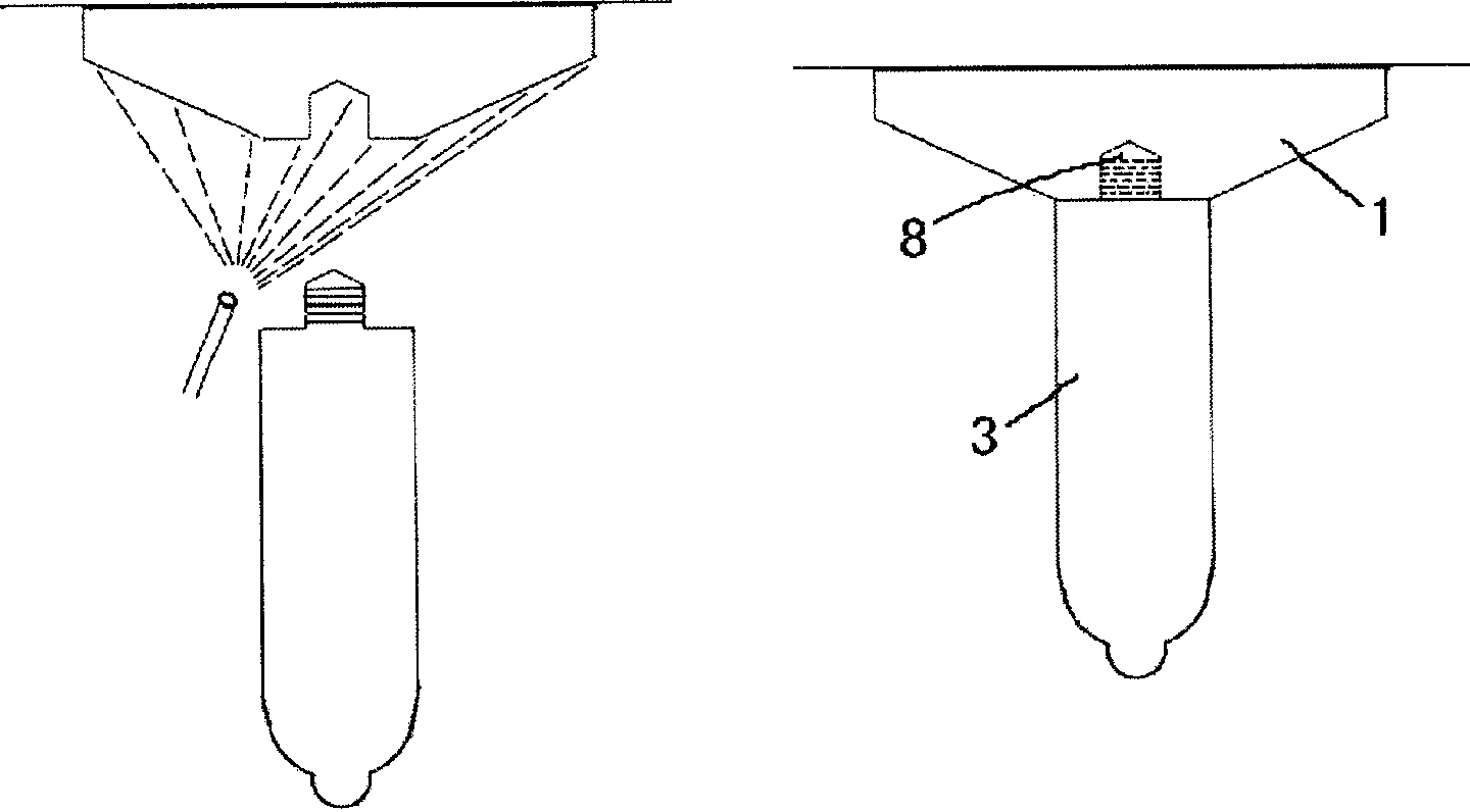 Method for producing male condom with skirt structure standing upright automatically and manufactured product