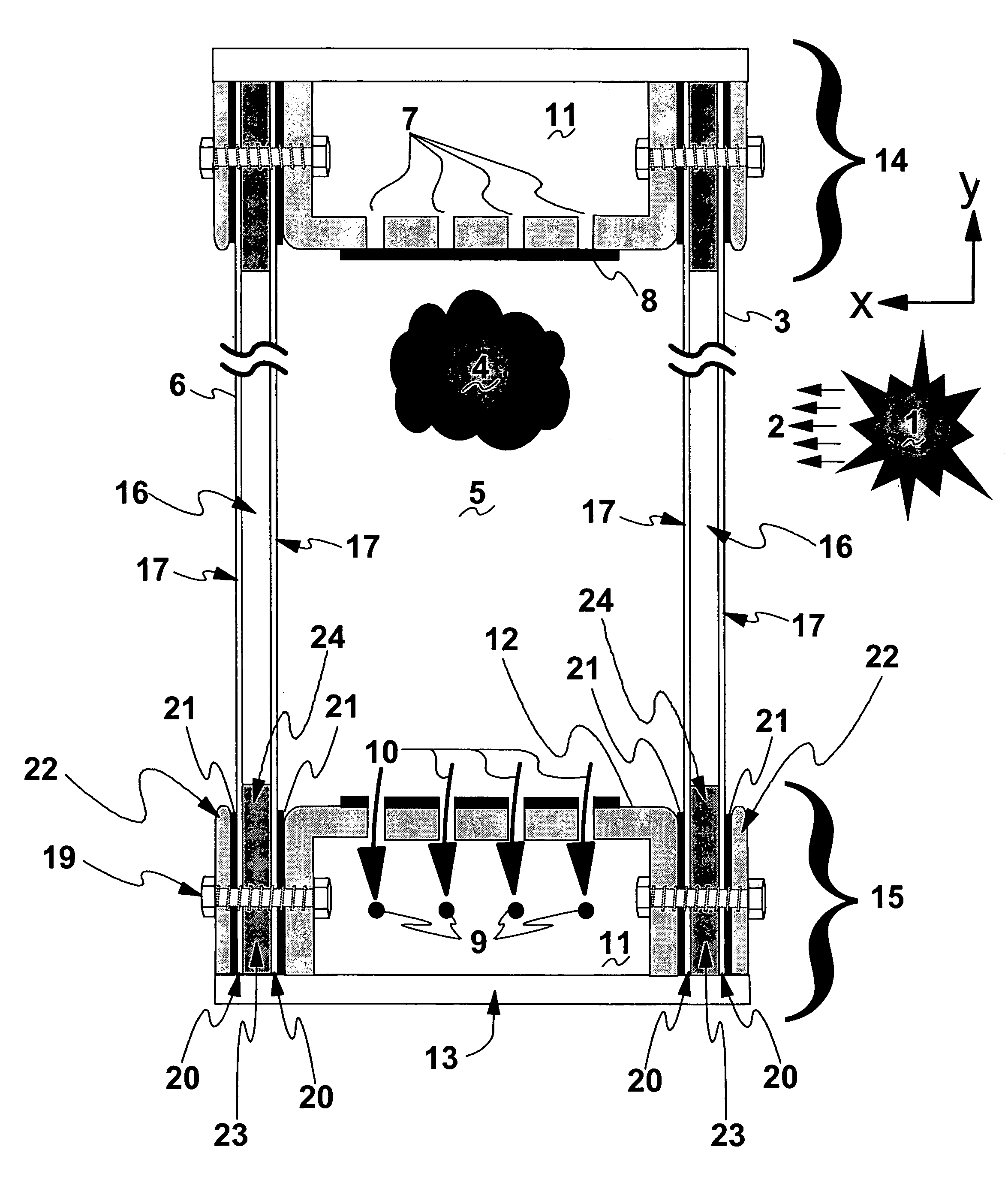 Blast resistant window