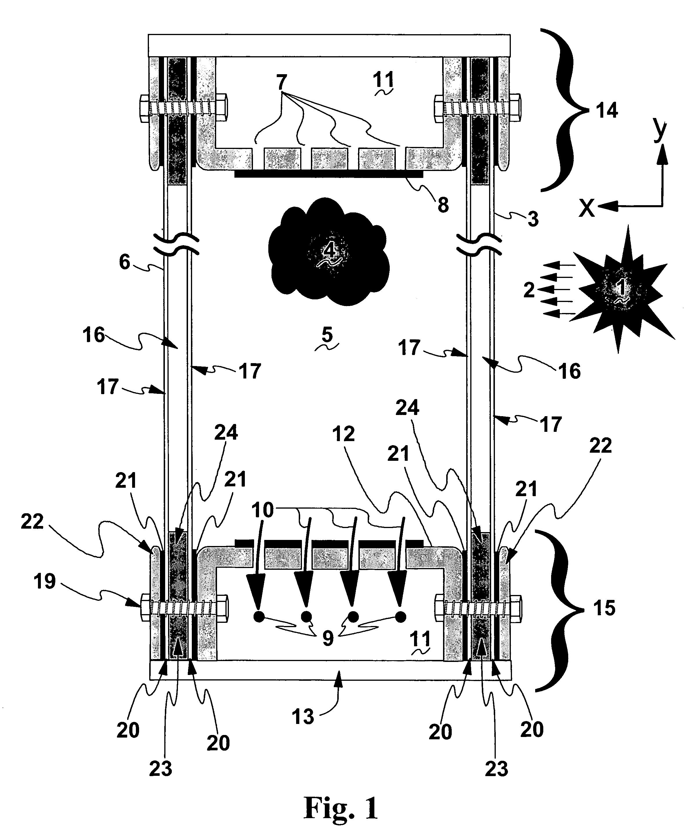 Blast resistant window