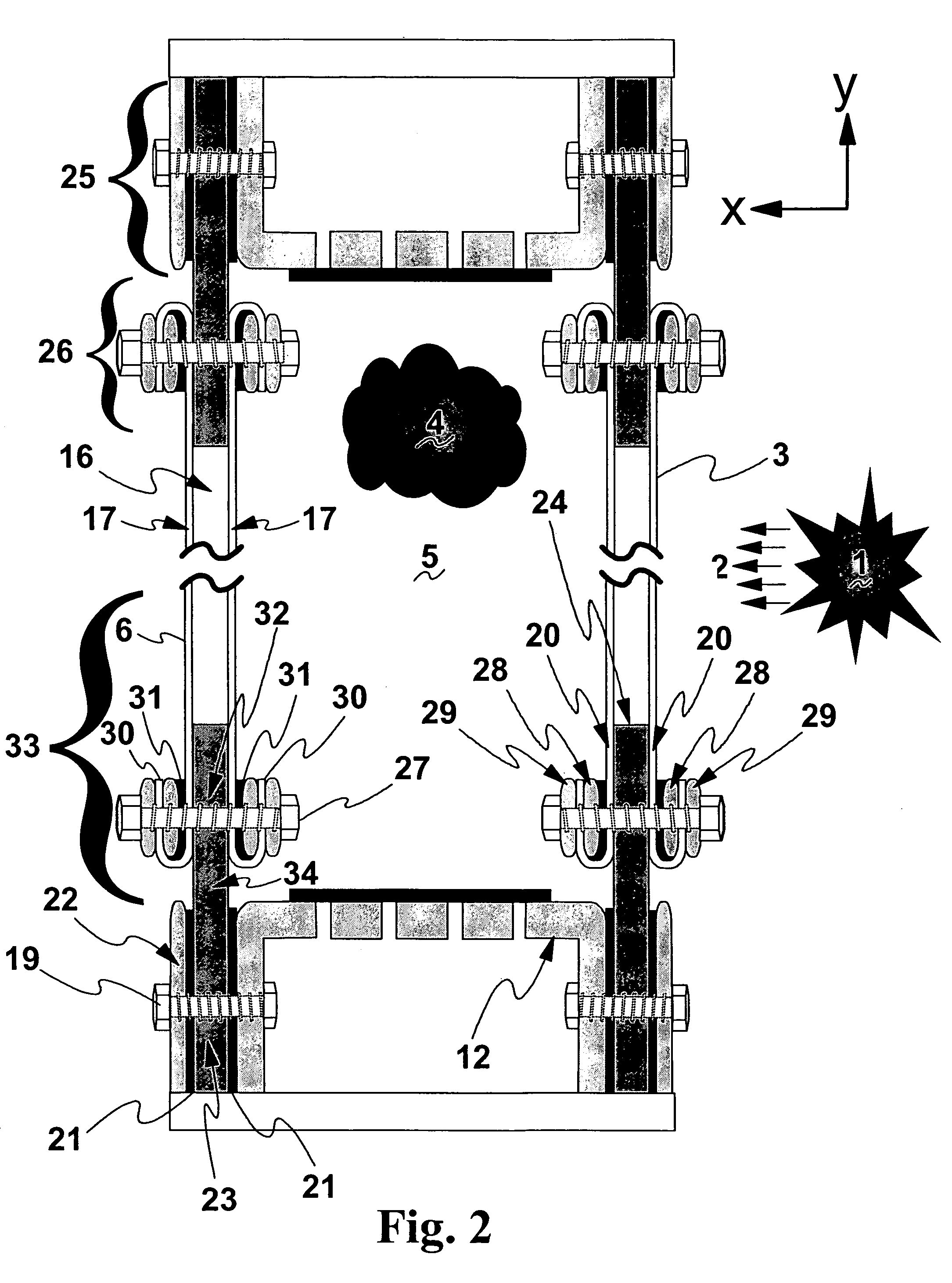 Blast resistant window