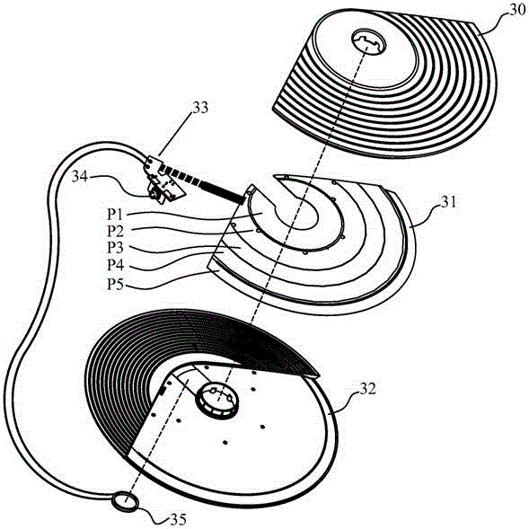 Electronic percussion instrument with knocked area detection function