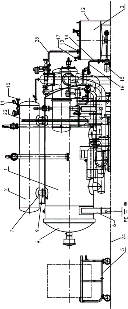 Horizontal kiering tank for kiering gauze