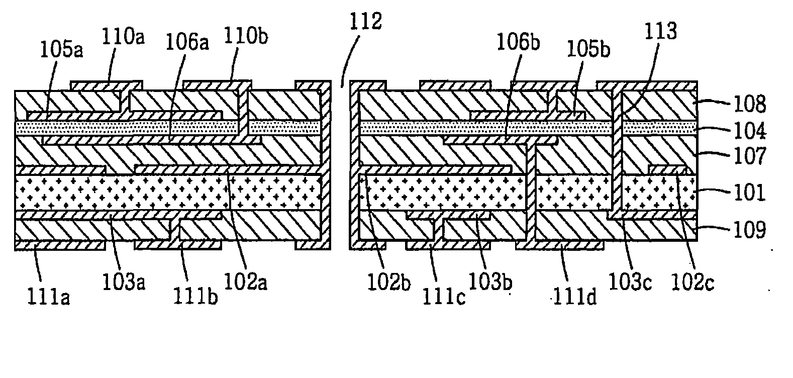 Printed circuit board having embedded capacitors using hybrid material and method of manufacturing the same