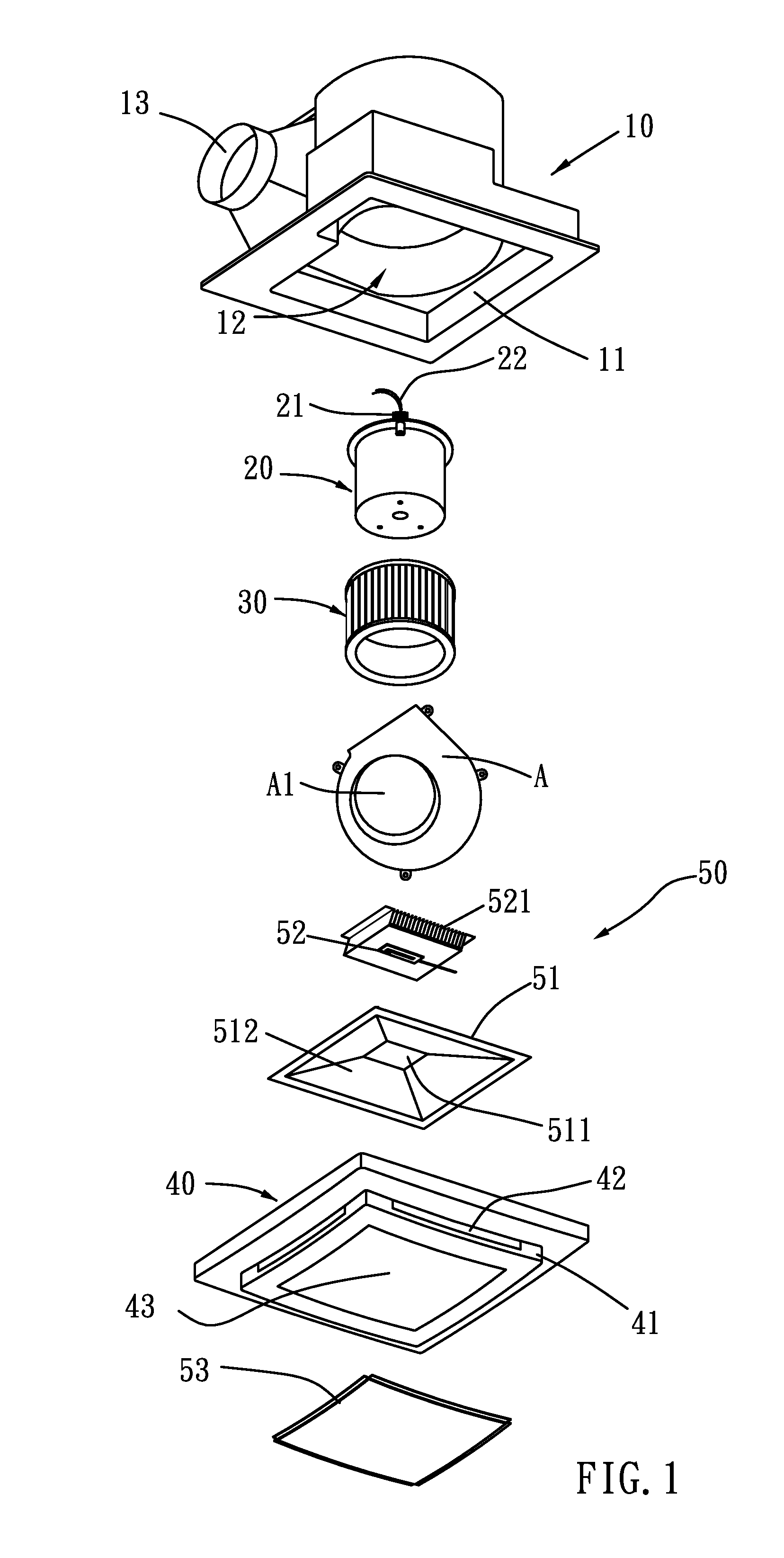 External rotor brushless DC motor driven exhaust fan