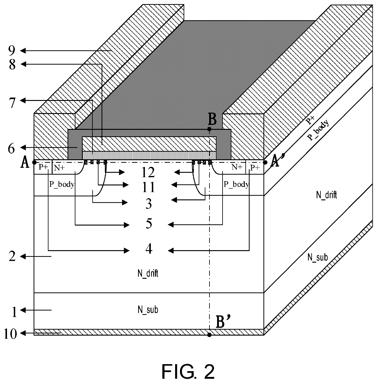 Graphene channel silicon carbide power semiconductor transistor