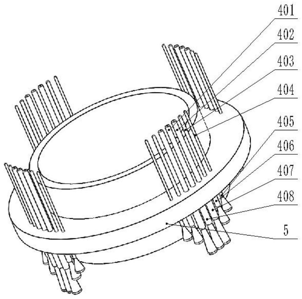 Active and passive multi-stage buffering energy-absorbing structure facing survival requirements of internal components of projectile body