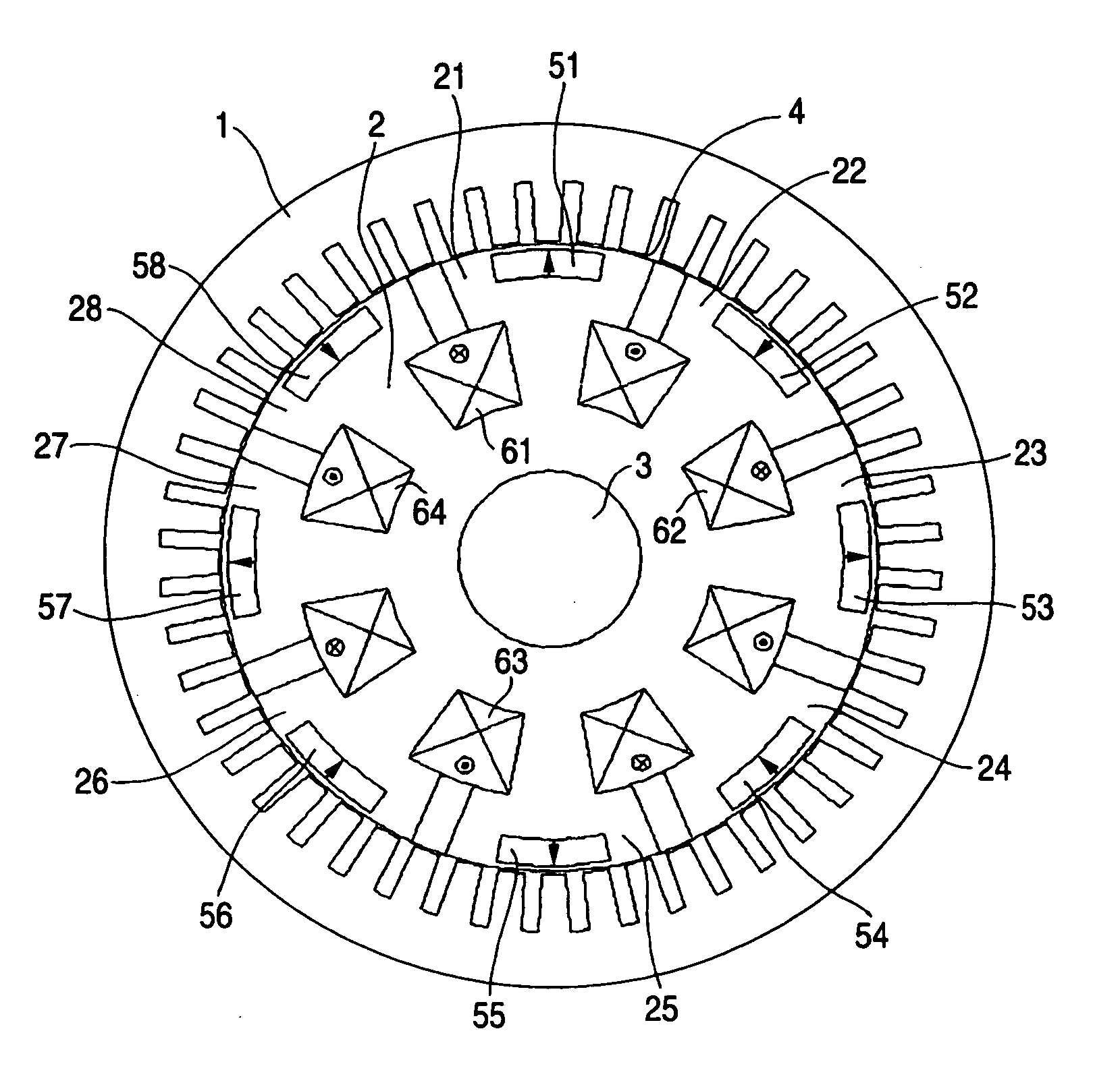 Hybrid-excited rotating machine, and vehicle with the hybrid-excited rotating machine