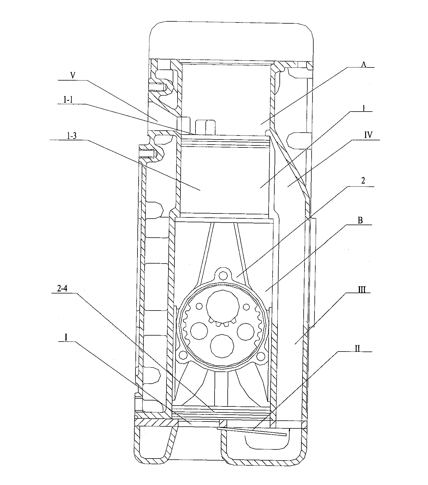 Piston for double-stroke crank round sliding block internal combustion engine and internal combustion engine