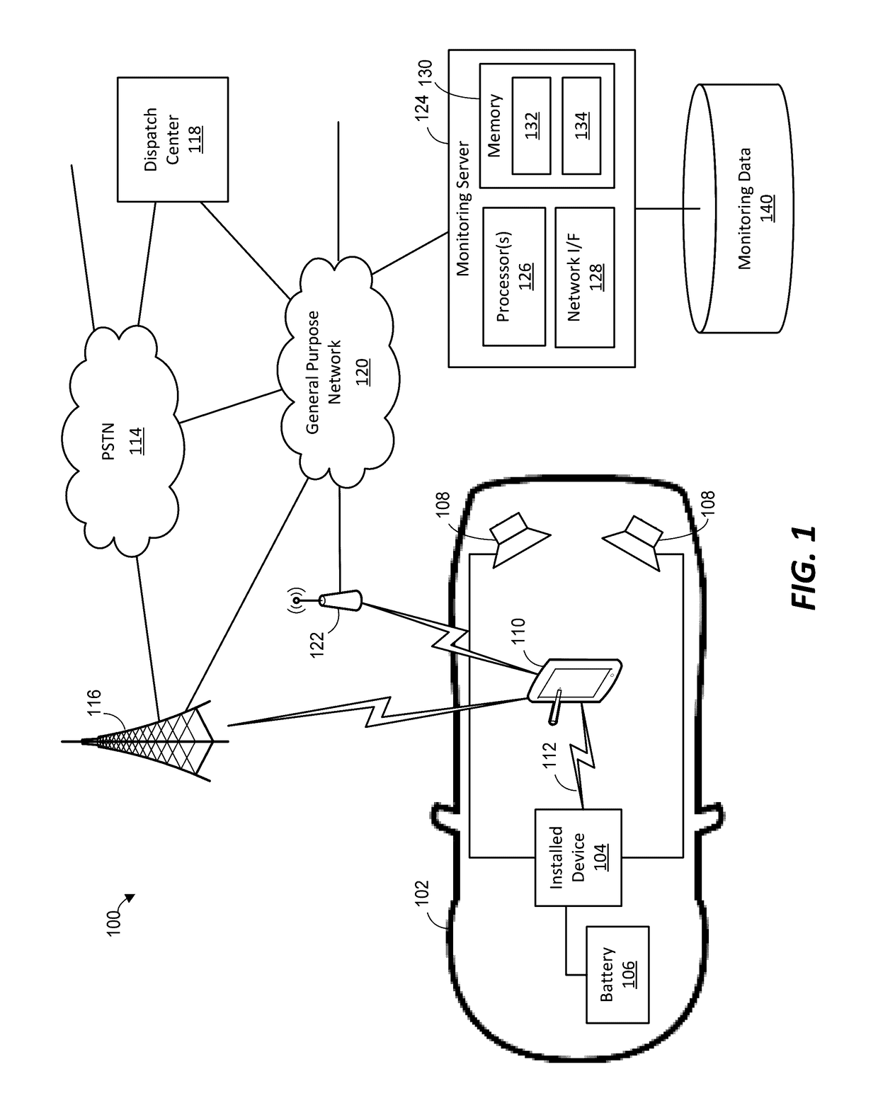 Device for automatic crash notification