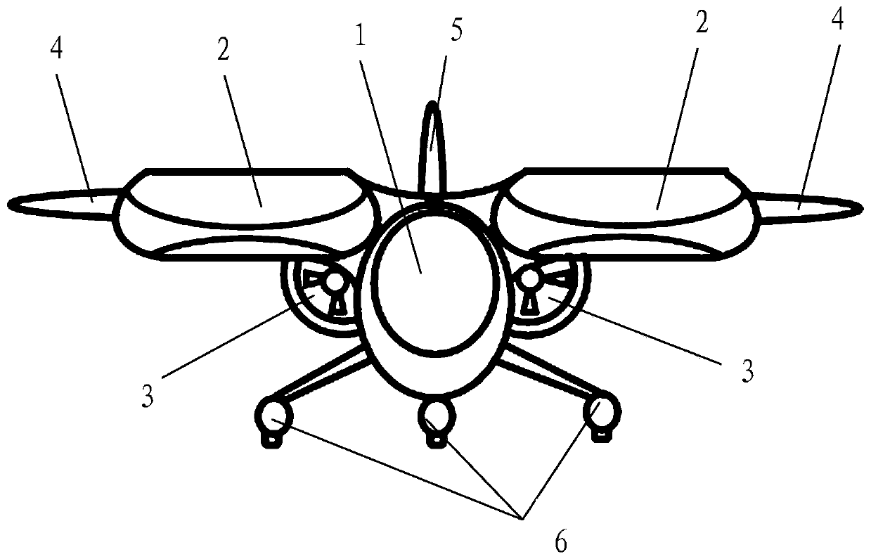 Combined wing electrodynamic unmanned aerial vehicle used for reservoir area cruising and capable of taking off and landing vertically