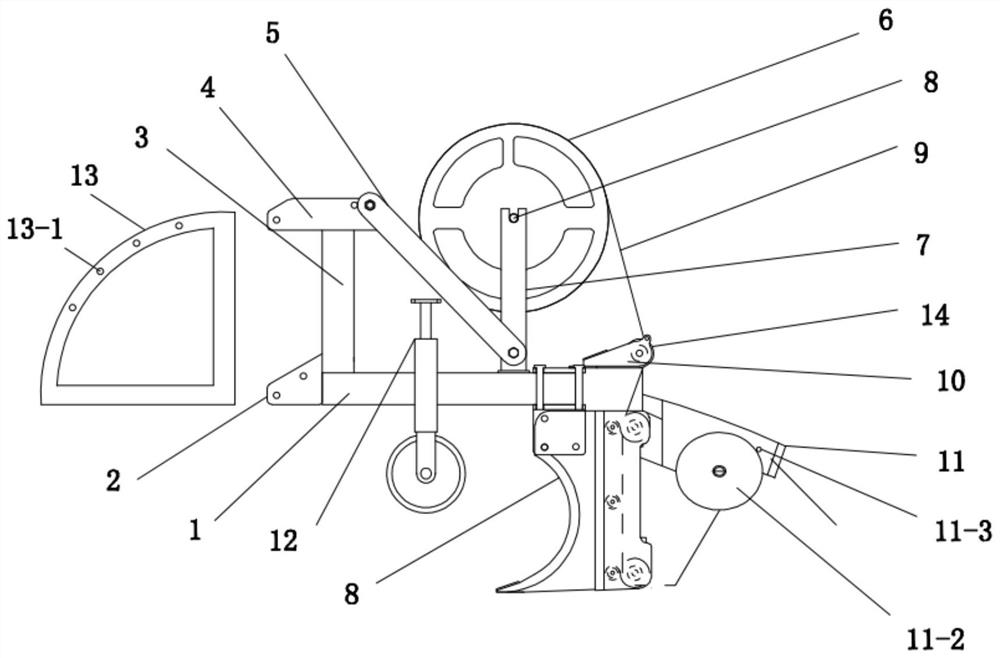 Matched intelligent water and fertilizer head underground deeply-buried ditching drip irrigation pipe laying machine