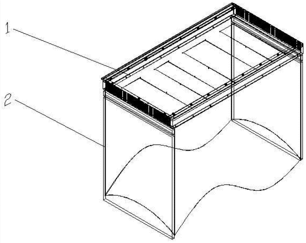 High-voltage distribution cabinet waterproof top cover device