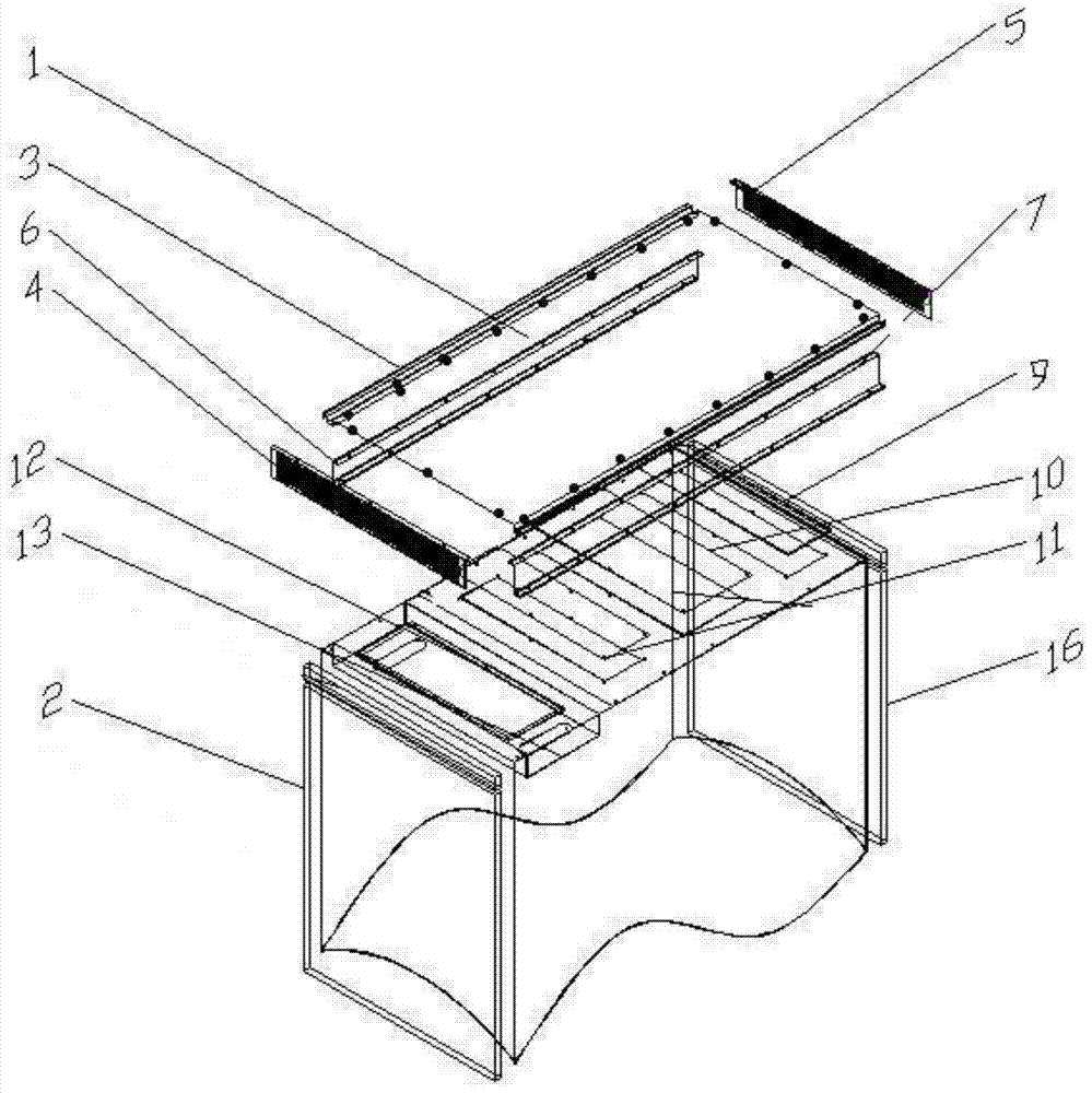 High-voltage distribution cabinet waterproof top cover device