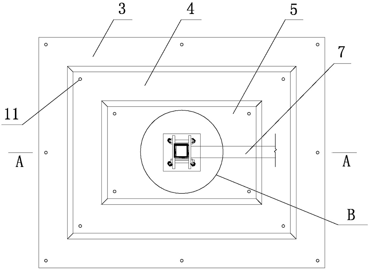 Prefabricated assembly type steel reinforced concrete independent foundation under column