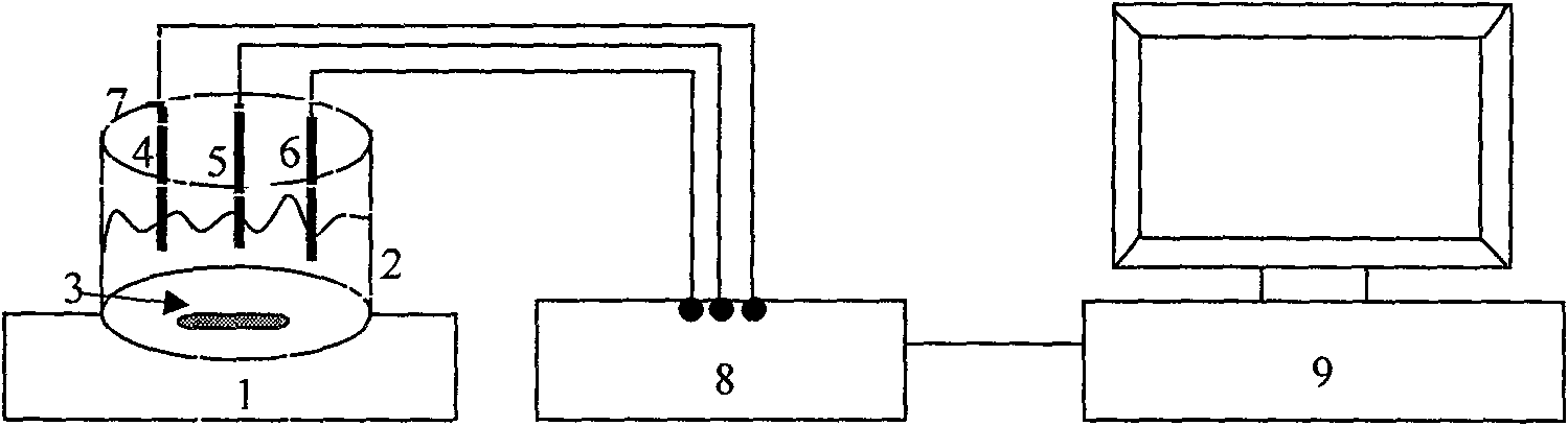 Electrochemical detection method for dihydrogen phosphate ions in water system