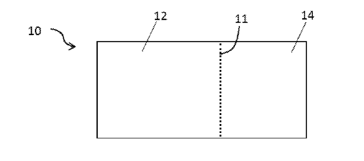 Laundry detergent sheet comprising lines of frangibility