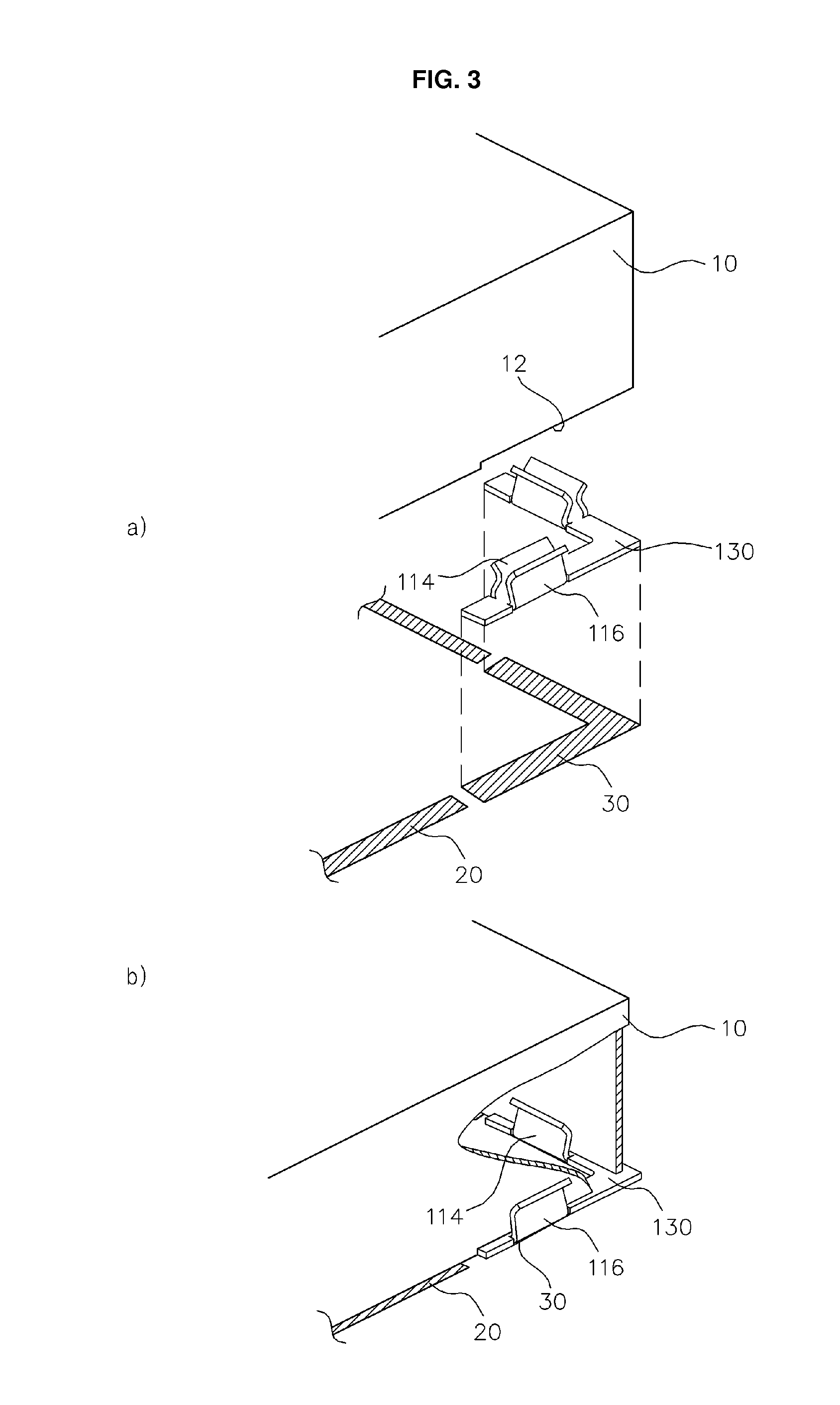 Clip terminal for fixing case and shield apparatus  using the same