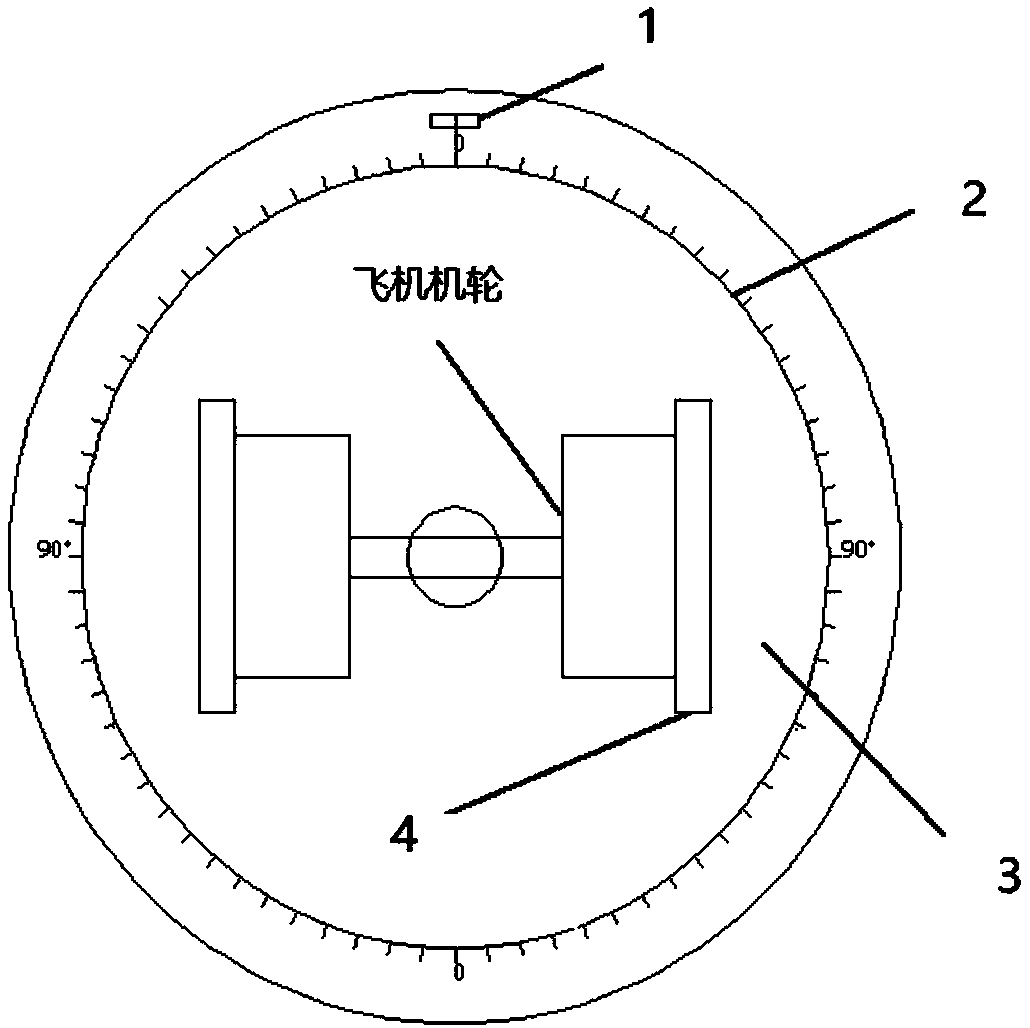 Device and method for performing front-wheel turning function inspection without jacking aircraft