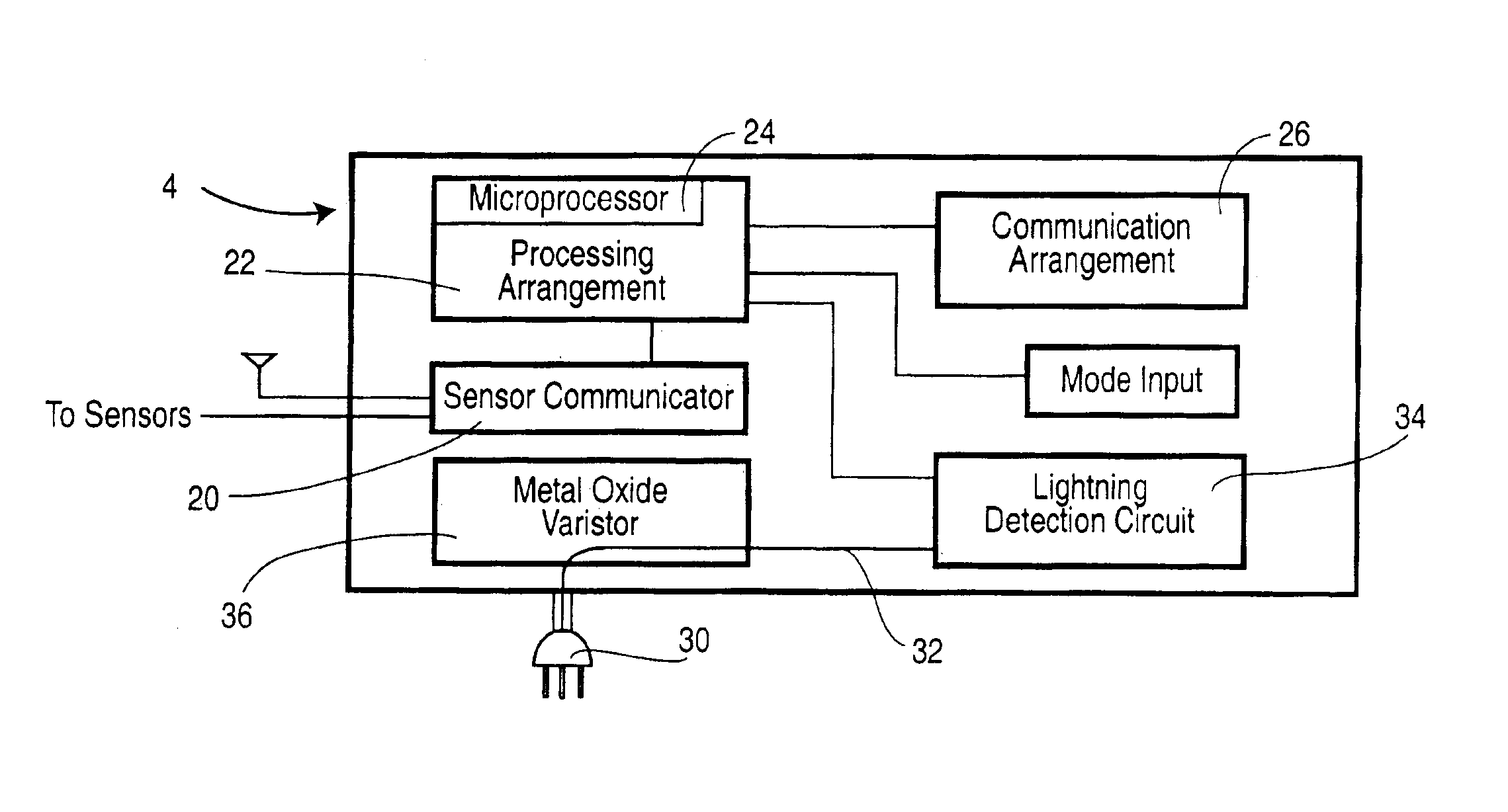 Integrated lightning detector