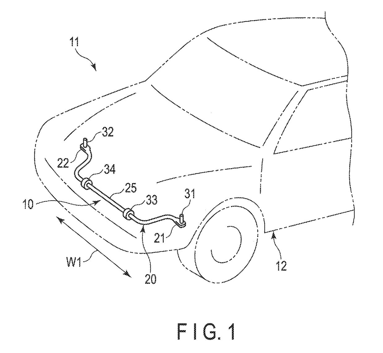 Vehicle stabilizer, processing device for eye portion of stabilizer, and processing method for eye portion