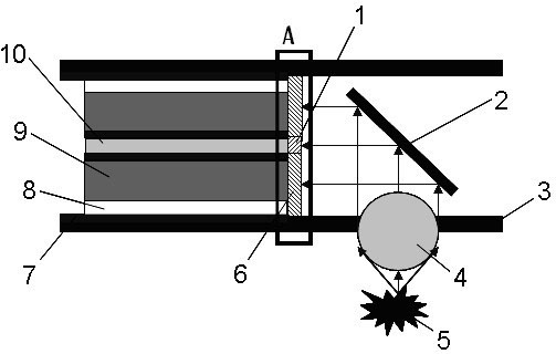 Optical fiber detecting probe head for portable raman spectrometer