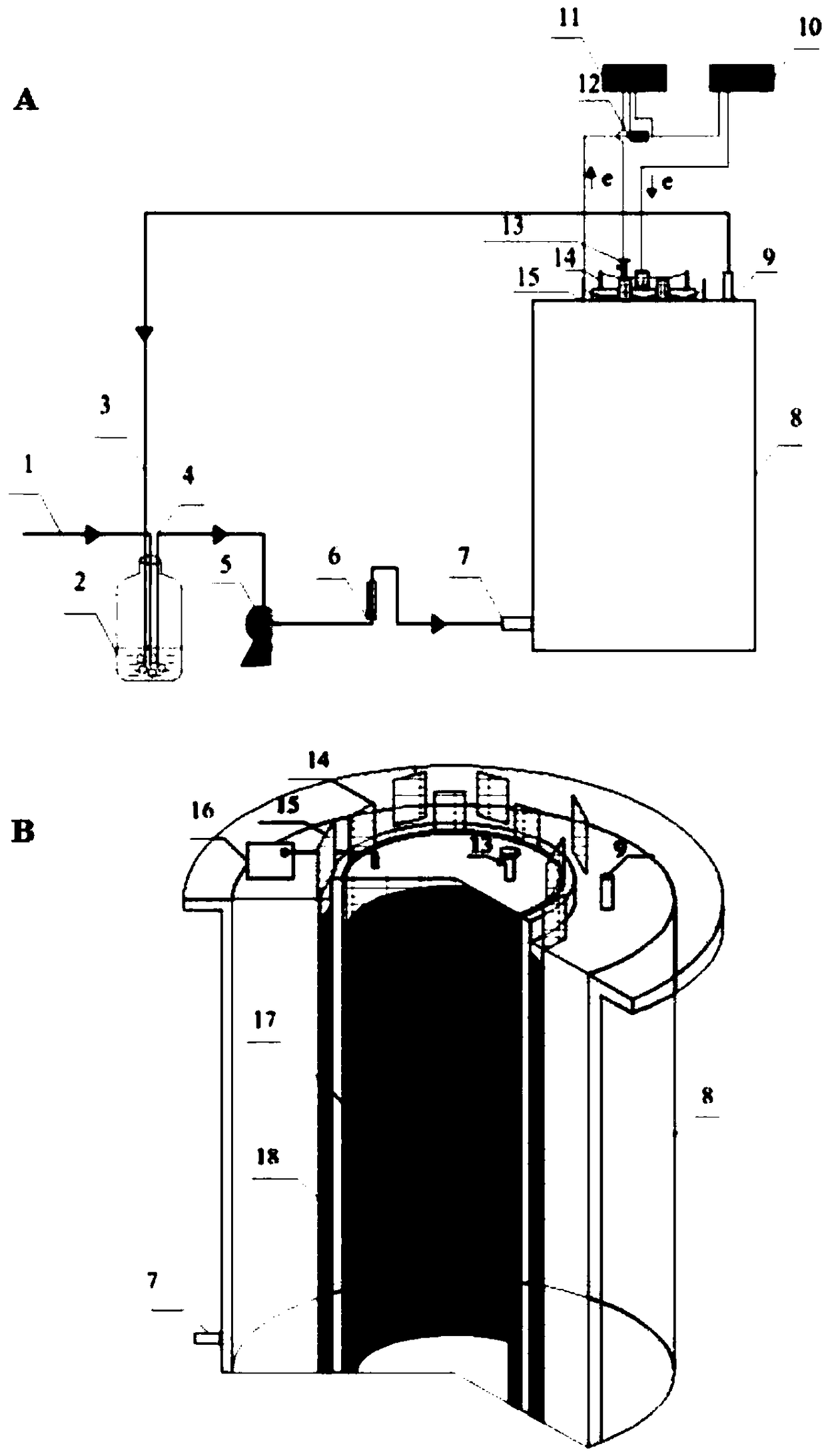 Method for treating tungsten-molybdenum organic mixed waste water cleanly and thoroughly and recycling metal and hydrogen gas byproduct synchronously