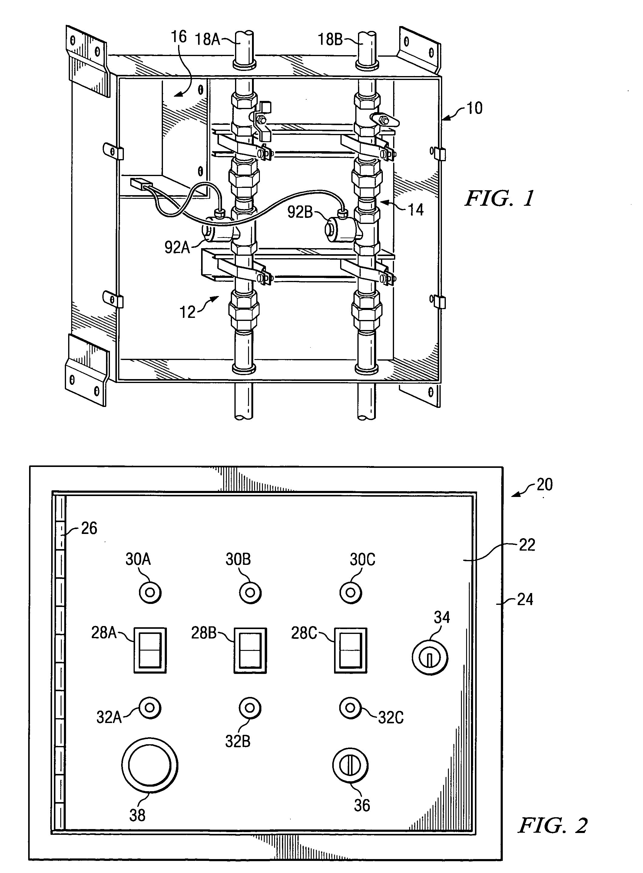 Service panel with utility controller