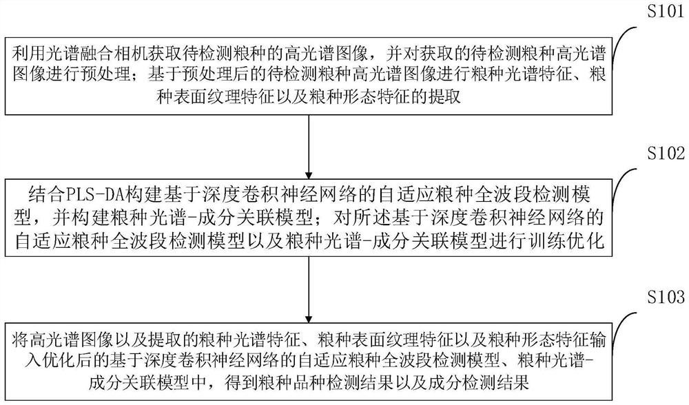 Seed variety quality detection method and system based on hyperspectrum