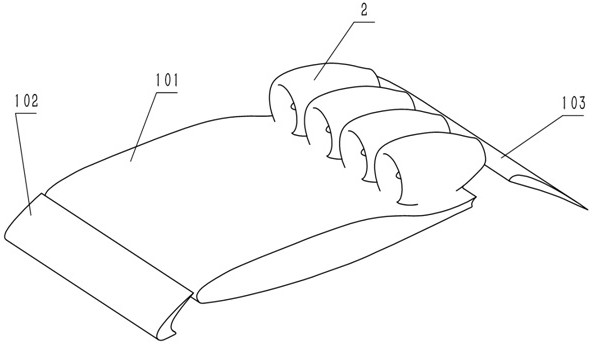 A distributed ducted fan high-lift system and its application method