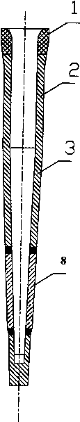 Submerged nozzle for sheet billet continuous casting crystallizer