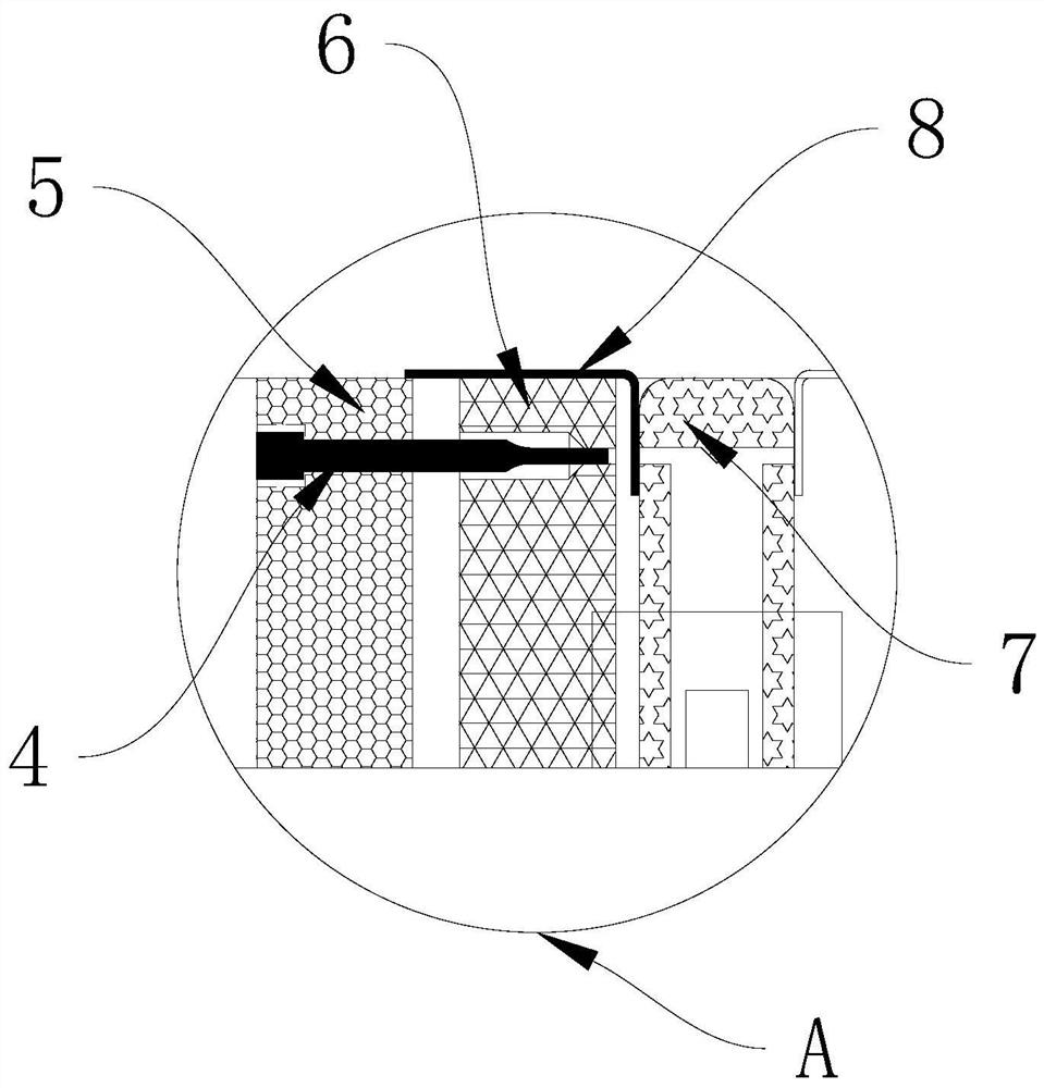 Lateral punching reset structure