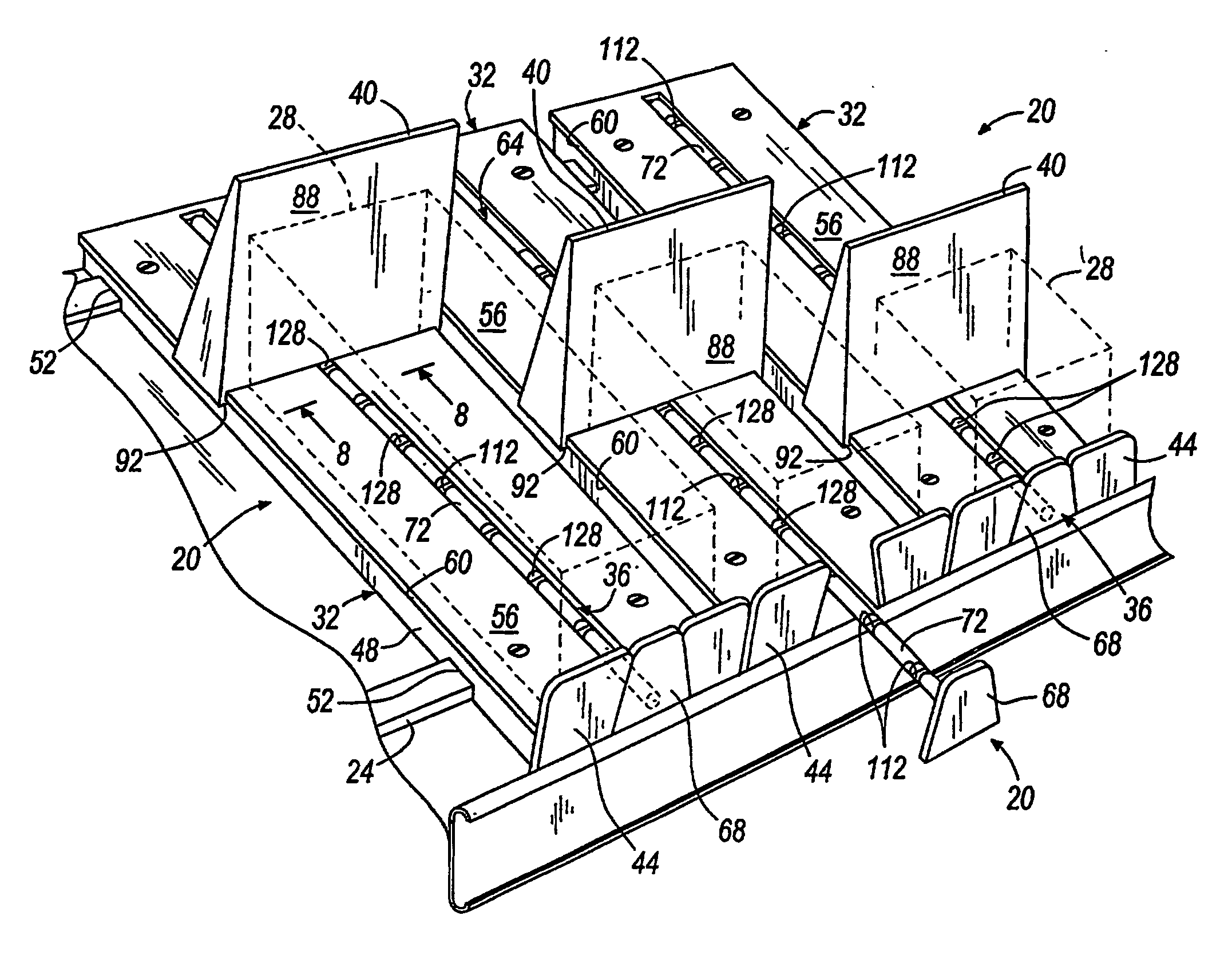 Product display and fronting assembly