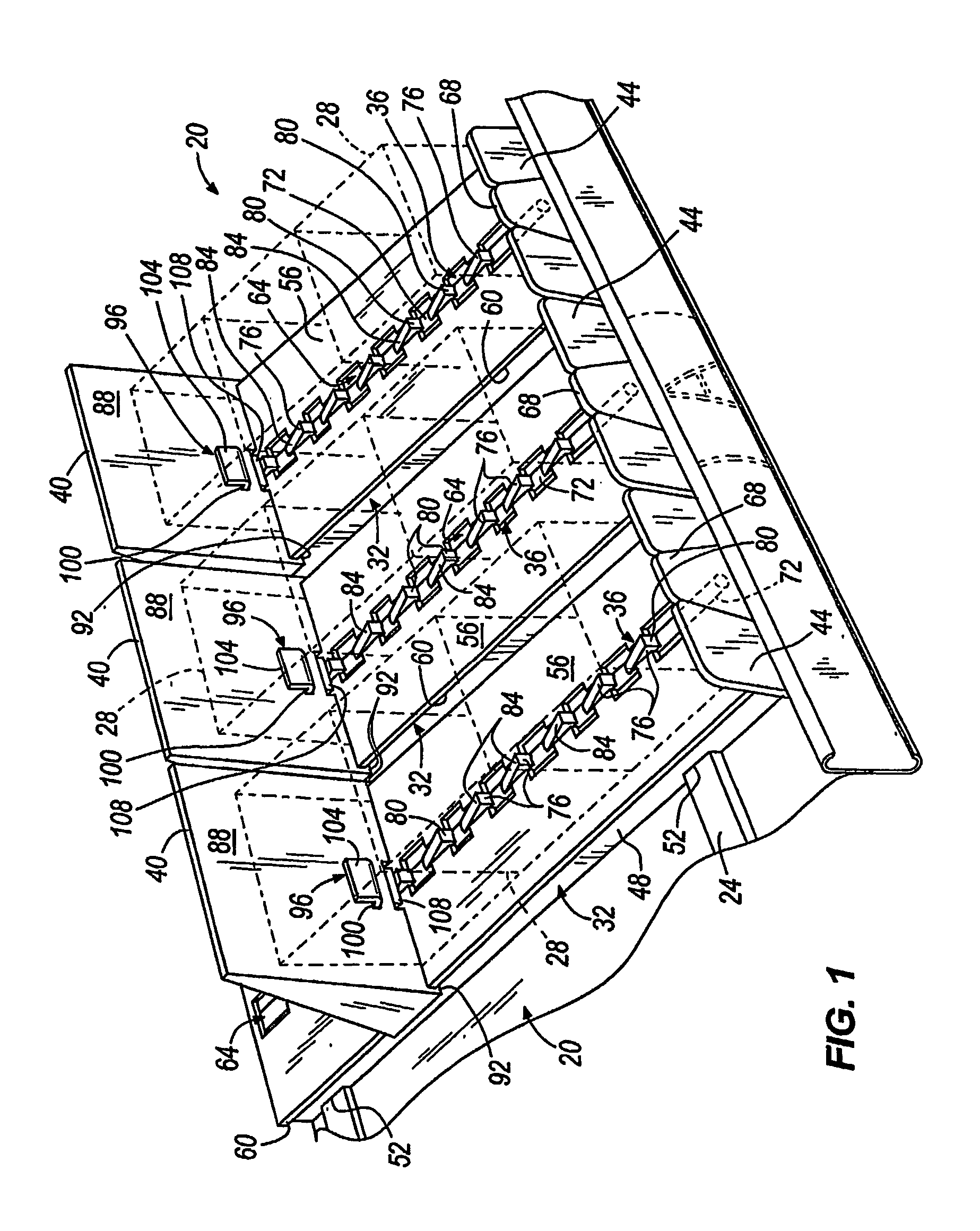 Product display and fronting assembly