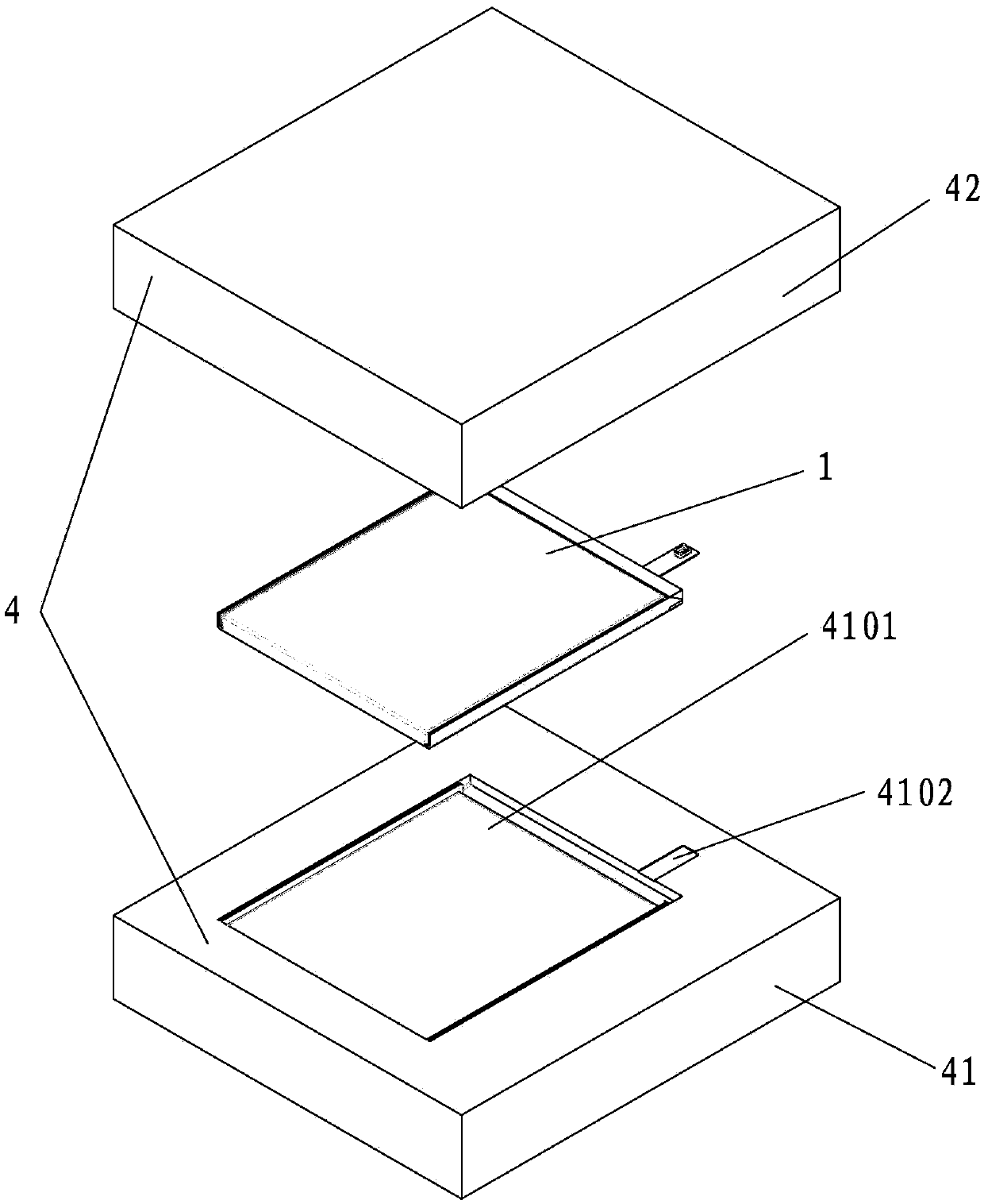 Polymer battery as well as encapsulating mold and encapsulating method thereof