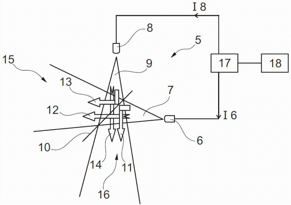 LED lighting device for an operating field comprising a light beam divider