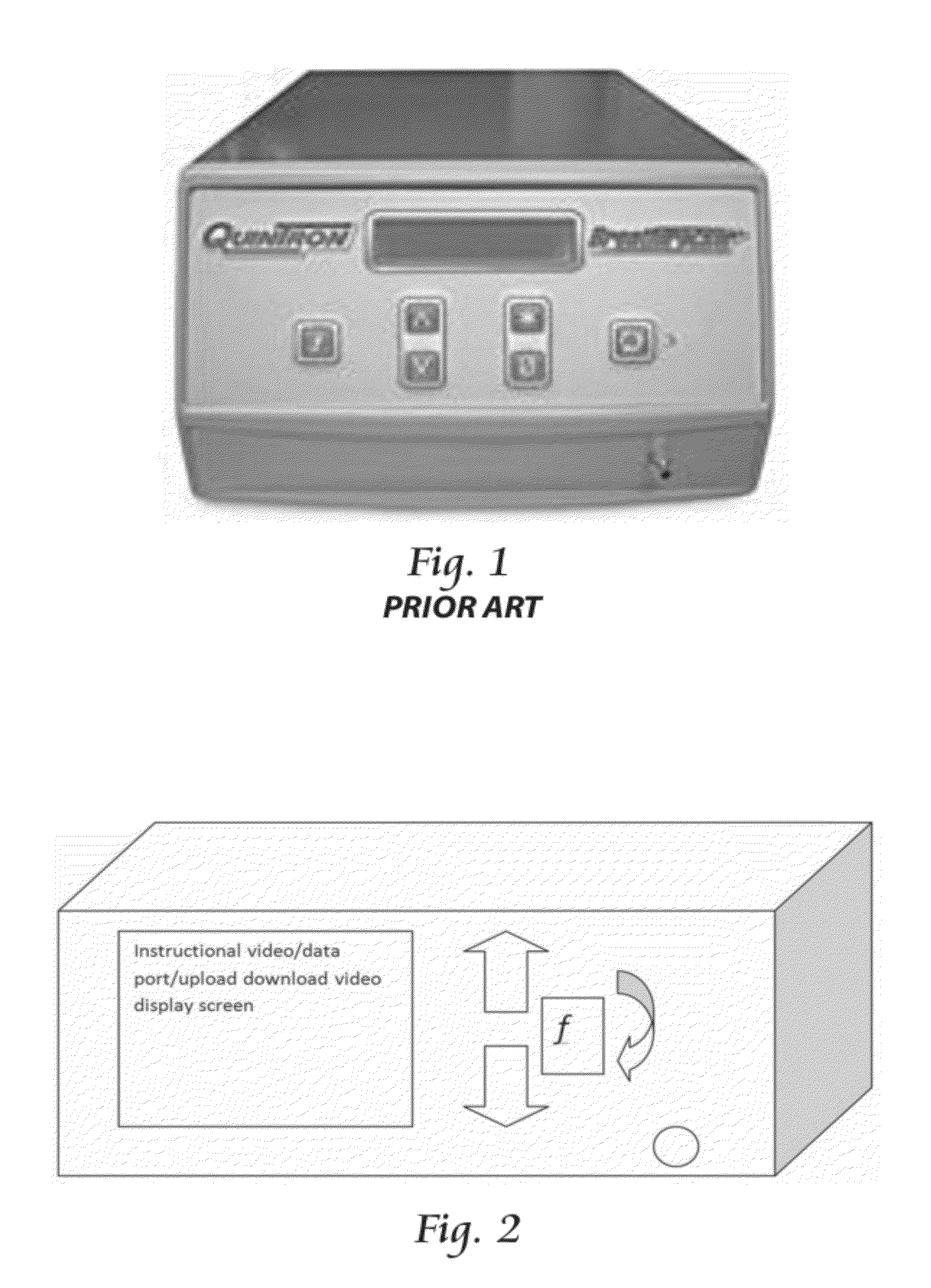 Apparatus and methods for testing apparatus including on-board instructional videos and upload/download data capabilities