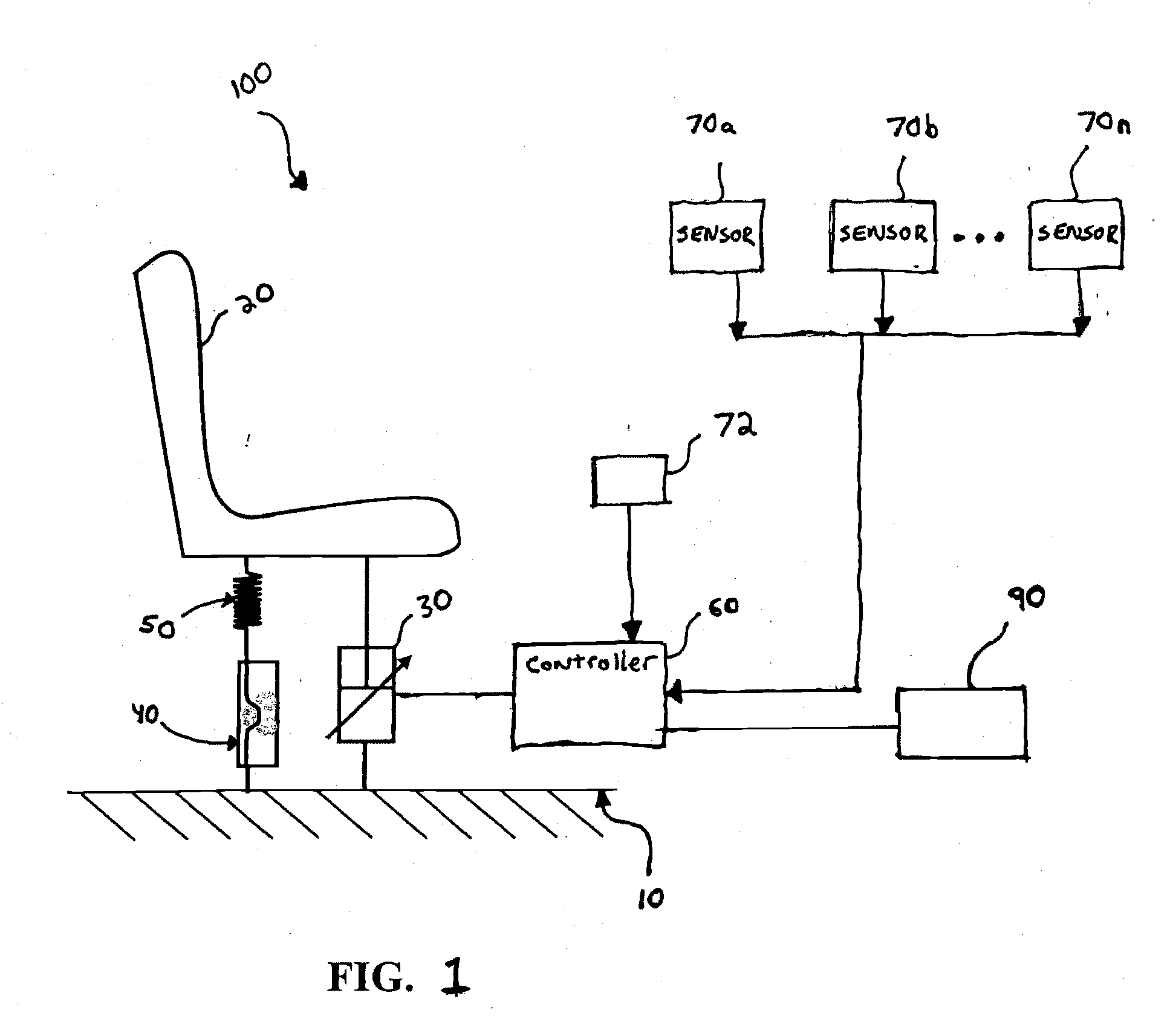 Adaptive energy absorption system for a vehicle seat