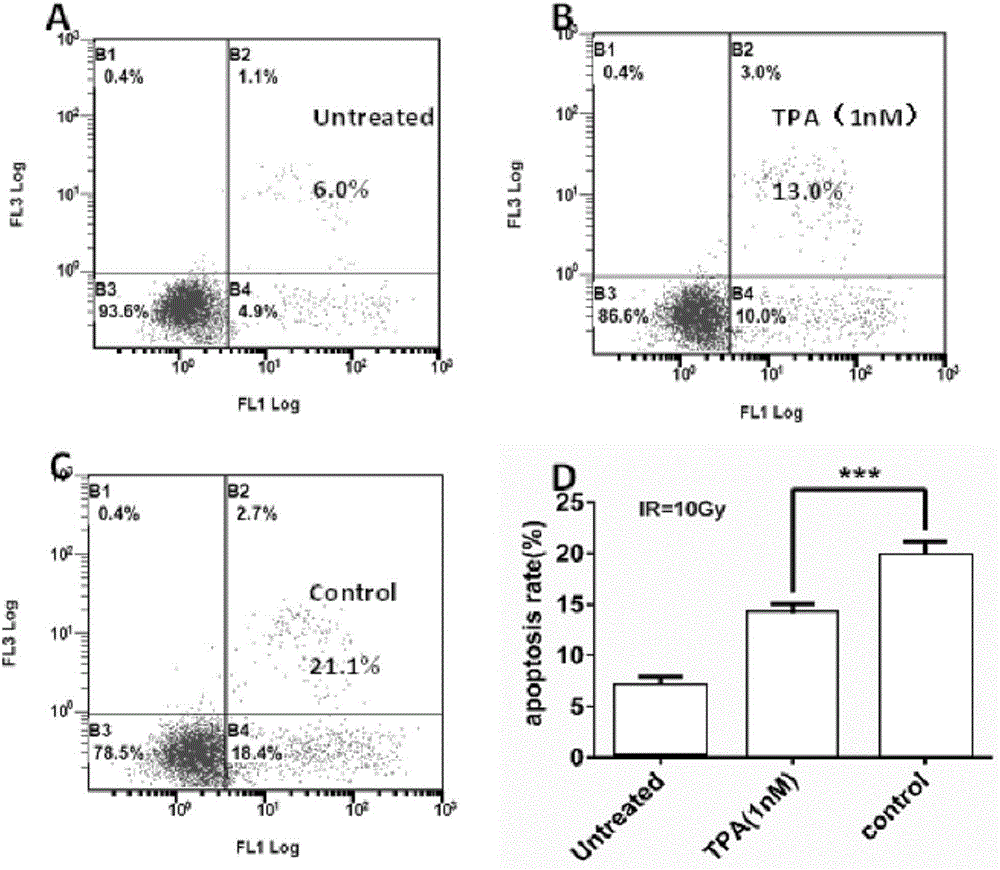 Method for preventing intestinal radiation damage and application of TPA